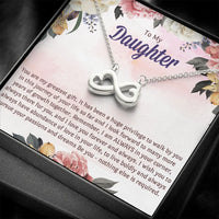 Handcrafted Pendant Necklace, Infinity Heart Necklace for Daughter, Birthday Necklace Present from Dad, Christmas Keepsake Jewelry for Daughter