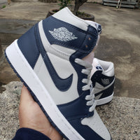 Sneakers, Navy White Colorway, Lace Up Design, Casual Gift for Sneaker Fans