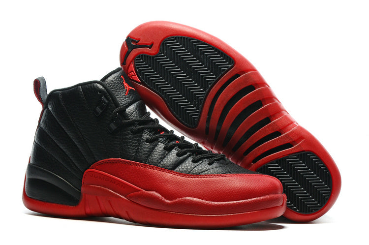 Sneakers, Black Red Colorway, Lace Up Design, Casual Gift for Sneaker Fans