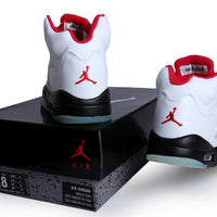 Sneakers, White Red Colorway, Lace Up Design, Casual Gift for Sneaker Fans