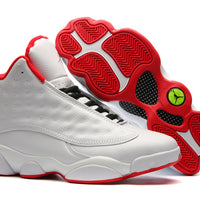 Sneakers, White Red Colorway, Lace Up Design, Casual Gift for Sneaker Fans