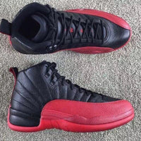 Sneakers, Black Red Colorway, Lace Up Design, Casual Gift for Sneaker Fans