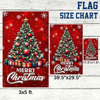 Holiday Snowflake Yard Flag, Merry Christmas Tree Garden Flag, Double Sided Winter Lawn Flag, Christmas Outdoor Yard Decor Flag