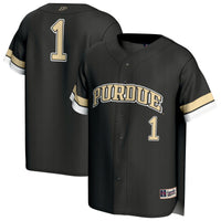 #1 Purdue Boilermakers Lightweight Collegiate Baseball Fashion Jersey - Black