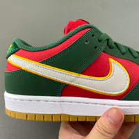 Low Top Sneakers, Red Green Yellow Colorway, Lace Up Design, Casual Gift for Sneaker Fans