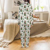 Christmas Dog Pajama Set, French Bulldog Satin Pajamas, Holiday Puppy Sleepwear Pajamas, Festive Frenchie Loungewear, Present for Dog Lovers