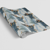 Blue Heeler Winter Gift Wrap, Australian Cattle Dog Wrapping Paper, Snowy Dog Holiday Wrapping Paper, Christmas Pet Lover Gift Wrap Roll