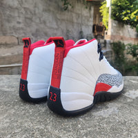 High Top Sneakers, White Black Red Colorway, Lace Up Design, Casual Gift for Sneaker Fans