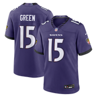 Baltimore Ravens Mike Green Purple Team Game Jersey