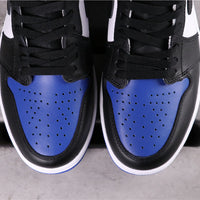 High Top Sneakers, Black Blue White Colorway, Lace Up Design, Casual Gift for Sneaker Fans