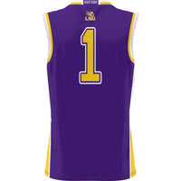 #1 LSU Tigers Lightweight Basketball Jersey - Purple