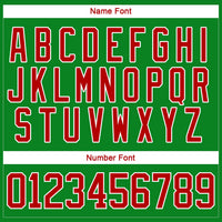 Custom Hockey Jersey - Grass Green Red-White Christmas Santa Claus 3D Lace Neck