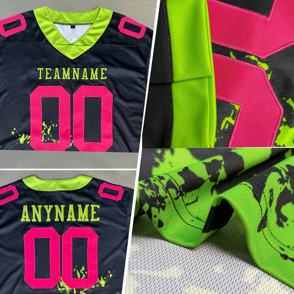 Custom Football Jersey - Camo Red-Navy 3D Pattern Salute To Service Authentic