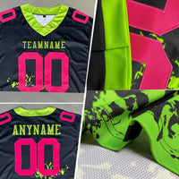 Custom Football Jersey - Camo Red-Navy 3D Pattern Salute To Service Authentic