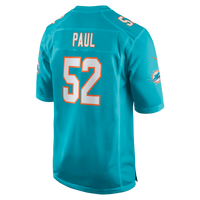 Miami Dolphins Patrick Paul Aqua Game Jersey