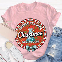 Humorous Holiday Chemistry STEM Shirt, Science Teacher Christmas Social Club T-Shirt, Festive Science Graphic Tee, Xmas Educator Present