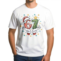Santa Claus Hands Meme Graphic Tee, 67 Christmas T-Shirt, Humorous Holiday Meme Shirt, Festive Santa Gesture Top, Xmas Gag Present for Friends