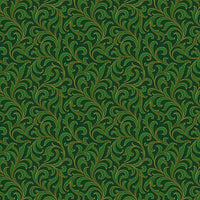 Botanical Scroll Gift Wrap, Verdant Vines Wrapping Paper, Green Foliage Wrapping Paper, Christmas Holiday Present Wrap, Winter Gift Wrap
