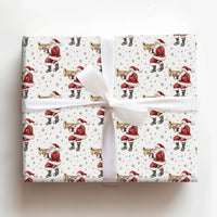 Vintage Musical Christmas Wrapping Paper, Trumpet Santa Wrapping Paper, Golden Horn Holiday Gift Wrap, Festive Secret Santa Wrapping Paper