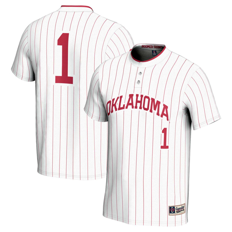 #1 Oklahoma Sooners Lightweight Softball Jersey - White