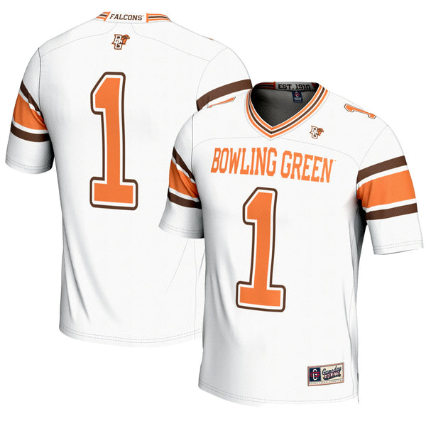 #1 Bowling Green St. Falcons Endzone Football Jersey - White