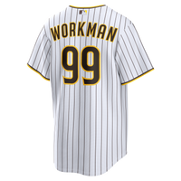San Diego Padres Gage Workman White Home Replica Jersey