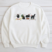 Black Kittens Holiday Crewneck, Humorous Christmas Cat Sweatshirt, Adorable Xmas Cat Lover Sweater, Festive Winter Sweatshirt, Cat Mom Xmas Present