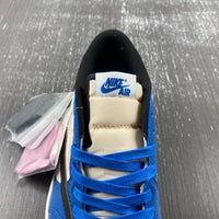 Low Top Sneakers, Blue White Black Colorway, Reverse Hook Design, Lace Up Design, Casual Gift for Sneaker Fans