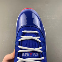 Low Top Sneakers, Royal Blue White Red Colorway, Patent Leather Footwear, Lace Up Design, Casual Gift for Sneaker Fans