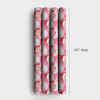 Watercolor Santa Face Gift Wrap, Pink Santa Claus Wrapping Paper, Pastel Pink Christmas Wrapping Paper, Adorable Holiday Santa Wrapping Paper