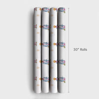 Preppy Christmas Gift Wrap, Dapper Gingerbread Man Wrapping Paper, Traveling Gingerbread Wrapping Paper, Whimsical Holiday Wrapping Paper