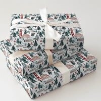 Golden Gate Bridge Gift Wrap, San Francisco Christmas Wrapping Paper, Watercolor Winter City Wrapping Paper, SF Landmark Holiday Gift Wrap