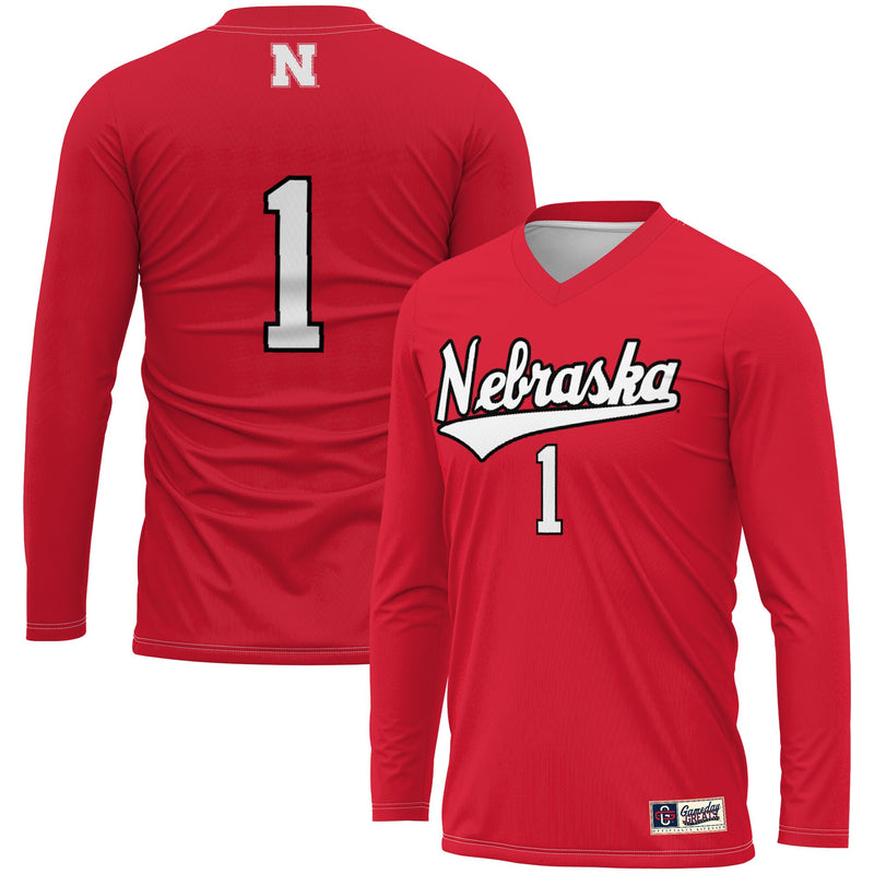 #1 Nebraska Huskers Lightweight Volleyball Jersey - Scarlet