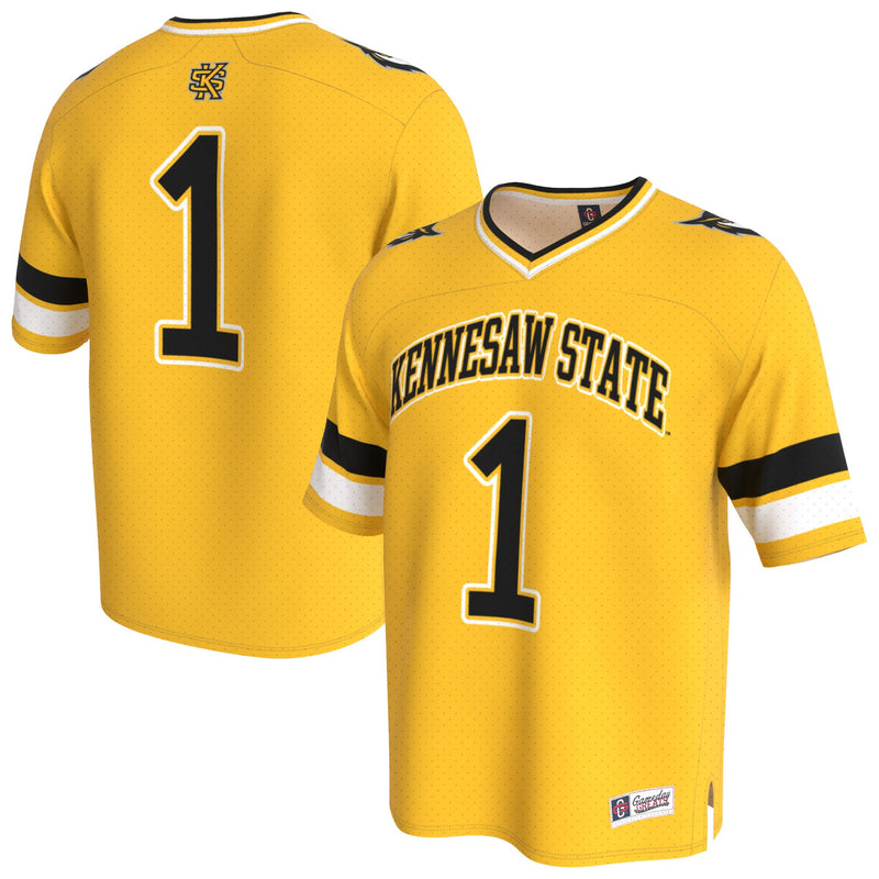 Kennesaw State Owls Lightweight Collegiate Football Fashion Jersey - Gold