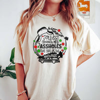 Humorous Christmas Quote Shirt, Jolliest Bunch of Assholes Shirt, Retro Holiday Graphic Tee, Humorous Xmas T-Shirt, Christmas Vacation Fan Present