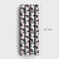 Winter Dog in Red Scarf Gift Wrap, Black Lab Wrapping Paper, Snowy Labrador Christmas Wrapping Paper, Holiday Dog Lover Wrapping Paper