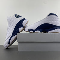 Low Top Sneakers, Blue White Navy Colorway, Lace Up Design, Casual Gift for Sneaker Fans