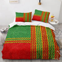 3D Geometric Holiday Bedding Set, Christmas Textured Chevron Duvet Cover Set, Modern Xmas Quilt Cover, Festive Home Decor Duvet Cover