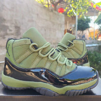 High Top Sneakers, Army Green Black Colorway, Lace Up Design, Casual Gift for Sneaker Fans