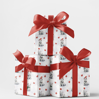 West Highland Terrier Gift Wrap, Westie Christmas Wrapping Paper, Festive Westie Wrapping Paper, Adorable Westie Holiday Gift Wrap