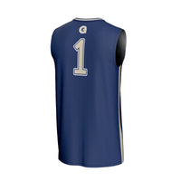 #1 Georgetown Hoyas Lightweight Basketball Fashion Jersey - Navy