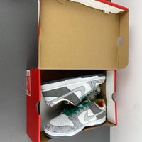 Low Top Sneakers, White Green Colorway, Lace Up Design, Casual Gift for Sneaker Fans