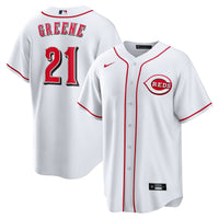 Cincinnati Reds Hunter Greene White Home Replica Jersey