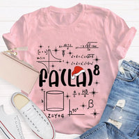 Fa La Santa Hat Holiday T-Shirt, Math Teacher Christmas Shirt, Humorous Math Teacher Xmas Tee, Educator Present, Teacher Unisex T-Shirt