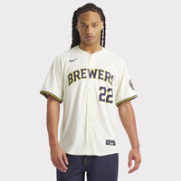 Milwaukee Brewers Christian Yelich Cream Home Limited Player Jersey
