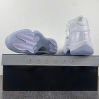 Retro Sneakers, White Silver Colorway, Leather Footwear, Lace Up Design, Casual Gift for Sneaker Fans