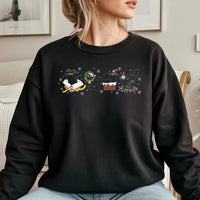 Black Kittens Holiday Crewneck, Humorous Christmas Cat Sweatshirt, Adorable Xmas Cat Lover Sweater, Festive Winter Sweatshirt, Cat Mom Xmas Present