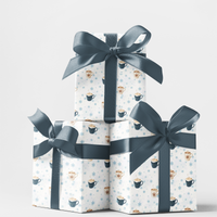 Winter Snowflake Gift Wrap, Hot Cocoa Mug Wrapping Paper, Comfy Coffee Lover Present Paper, Christmas Gift Wrap Roll