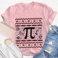Math Teacher Holiday T-Shirt, Candy Cane Pi Symbol Christmas Shirt, Humorous Pi Graphic Tee, Christmas Math Teacher Shirt, Xmas STEM Present