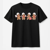 Adorable Holiday Medical Graphic Tee, Gingerbread Nurse Christmas T-Shirt, Hospital RN Xmas Shirt, Nursing Student Top, Healthcare Nurse Present